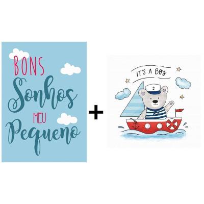Kit Com 2 Placass Para Quarto Infantil Menino - Carisma