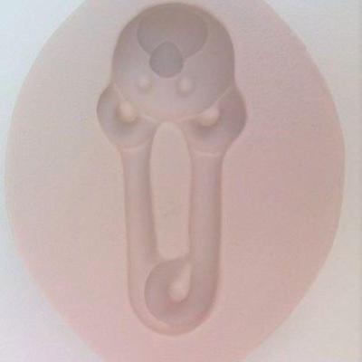 Molde Silicone Alfinete Urso Chá de Bebê Frauda de Bebê