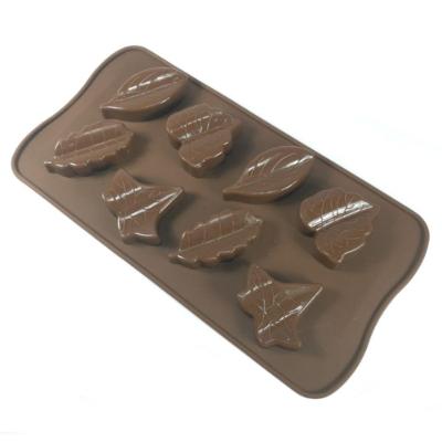 Forma De Folhas Em Silicone Com 15 Espaços
