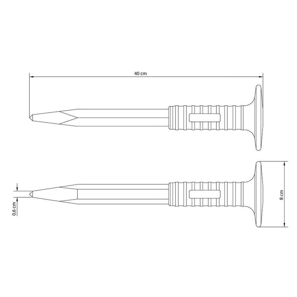 Ponteiro Sextavado 16 Polegada Tramontina Com Empunhadura Tramontina - 2