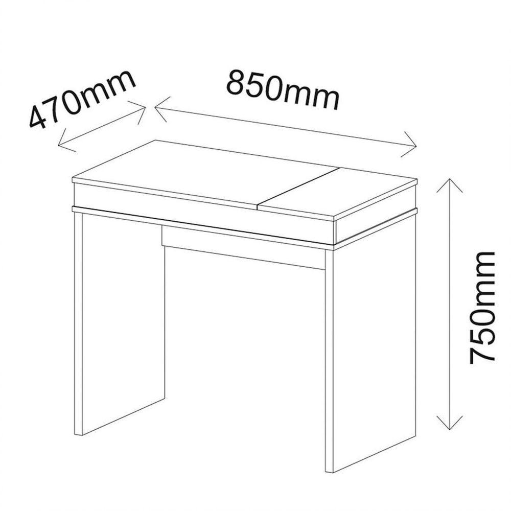 Escrivaninha com Tampo Dobrável Mobile Mind Ipê/branco - 7
