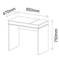 Escrivaninha com Tampo Dobrável Mobile Mind Ipê/branco - 2