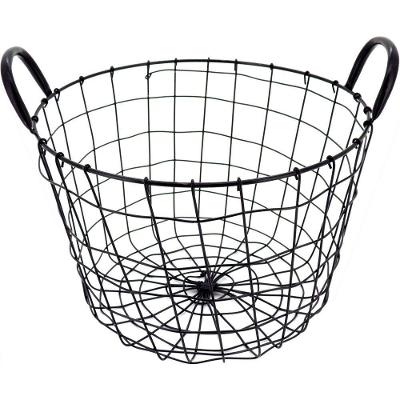 Wire Cesta 20X32X32Cm Metal Preto Médio