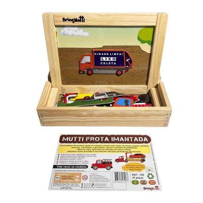 Jogo Mutti Frota Imantada - Madeira - Brinqmutti