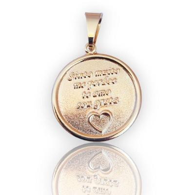 Pingente Medalha Ho'oponopono Dourado