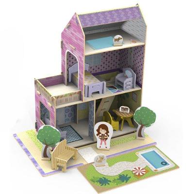 Casinha para Montar De Madeira- Multicolorido- 50332 Xalingo