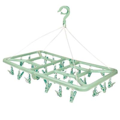 Mini Varal Retangular 32 Prendedores - Mor Verde Claro