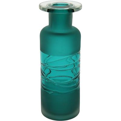 Duna Garrafa Decorativa 30X11X11Cm Vidro Verde