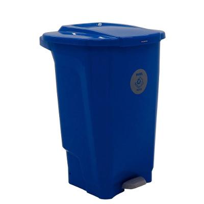 Lixeira Tramontina T-force Coleta Seletiva Papel Em Polipropileno Azul 100 L Tramontina