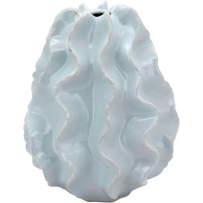 Volcan Vaso 26X22X22Cm Cerâmica Branco