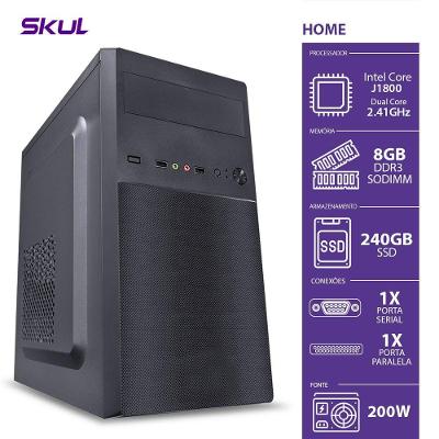 Computador Home H100 - Dual Core J1800 2.41Ghz Mb Asrock Me