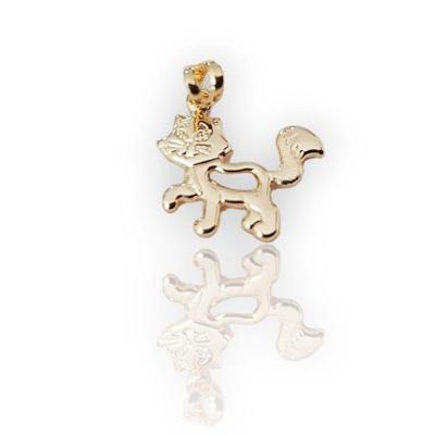 Pingente Gatinho Vazado Dourado