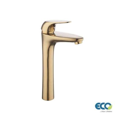 Torneira Monocomando Lavatório Alta Dourada Eco 1804