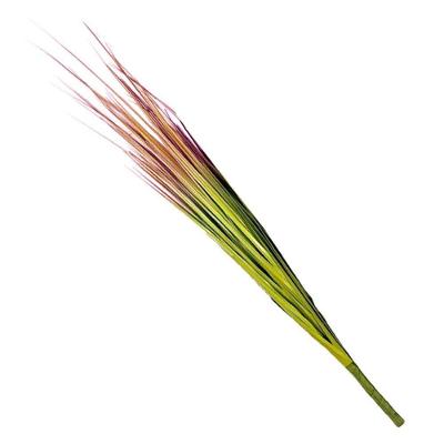 Kit 6 Folhagem Capim Verde Ponta Avermelhada Artificial 74cm