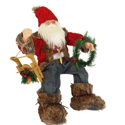 Papai Noel Sentado Com Trenó 70cm