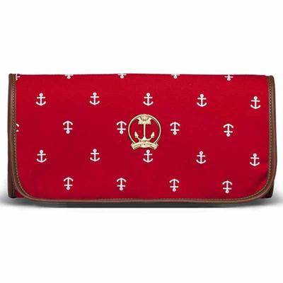 Trocador Portátil Navy Sarja Classic For Bags Vermelho