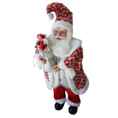 Papai Noel Roupa Metalizada Paetê E Veludo 95cm 95cm