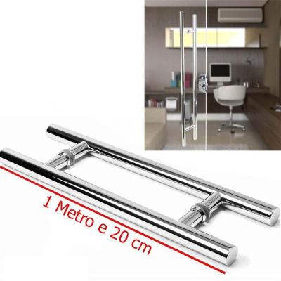 Puxador Para Porta Aco Inox 1 Metro E 20 Cm Duplo H Casa Porta Pivotante (Bsl-Pxd-4)