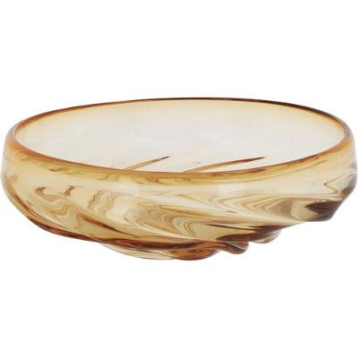 Eddy Centro Mesa 8X23X23Cm Vidro Âmbar