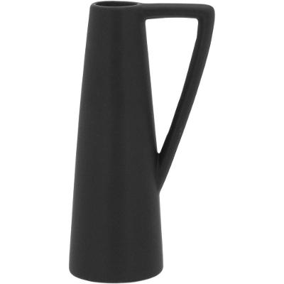 Shape Vaso 21X7X7Cm Cerâmica Preto