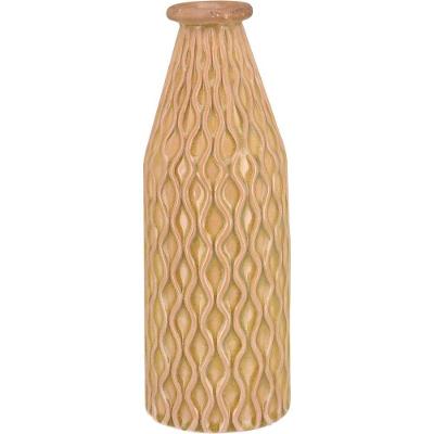 Bellasco Garrafa Decorativa 26X9X9Cm Cerâmica Bege