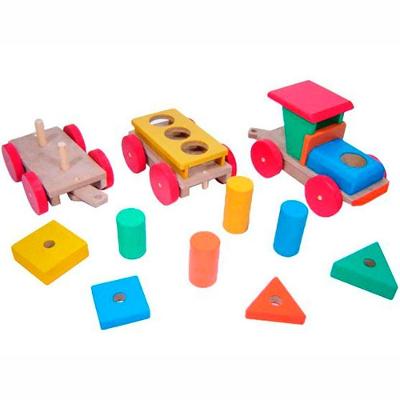Trenzinho Pedagógico Com Pinos - Planeta Brinquedos