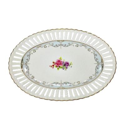 Travessa Oval Mon Cheri Em New Bone L25Xp17,5Xa2,3Cm Branco