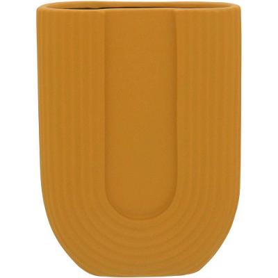 Turim Vaso 28X21X9Cm Cerâmica Amarelo