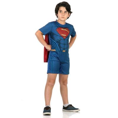 Fantasia Infantil - Super Homem Curto Liga Da Justiça - Tamanho G (9 A 12 Anos) - 10893 Sulamericana