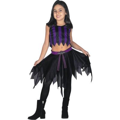 Fantasia Infantil - Vampira C/ Morcego - Tam P (3 A 5 Anos)