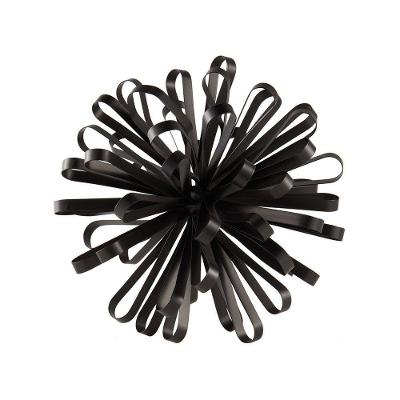 Enfeite Decorativo em Metal Preto 24x24cm