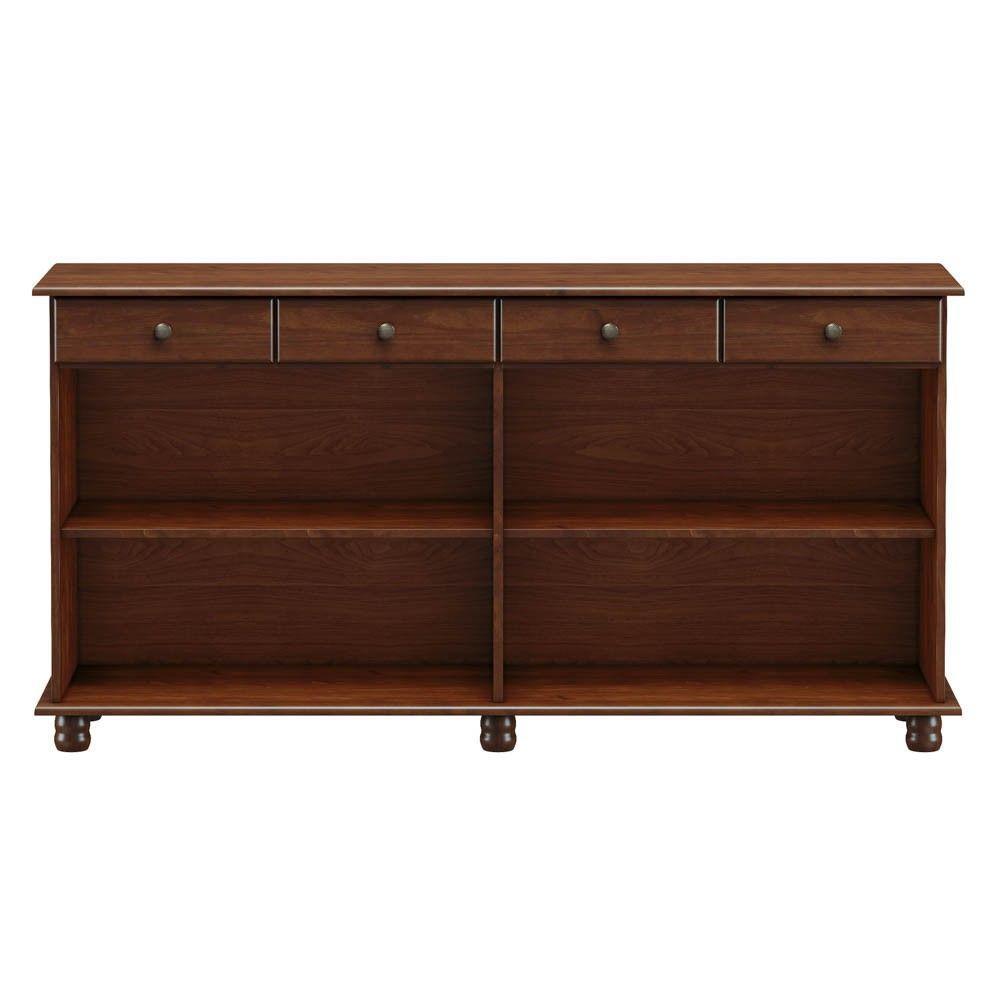 Balcão Buffet Sala De Jantar Rústico 168cm 4 Portas 4 Gavetas Rubia F07 Café - Mpozenato - 3