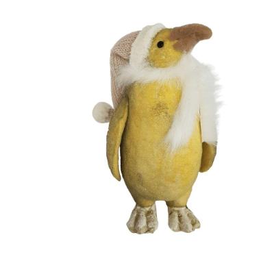 Pinguim Decorativo De Natal Gorro Trico 30cm