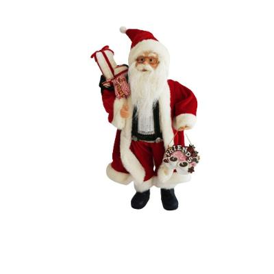 Papai Noel Vermelho Saco De Presentes E Placa 45cm