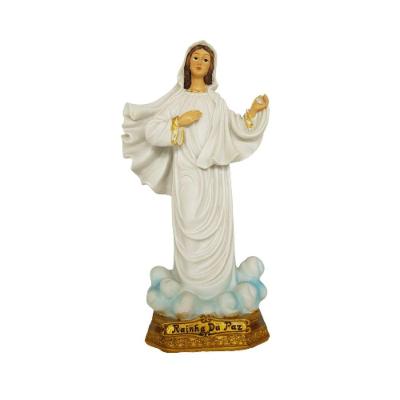 Imagem Nossa Senhora Rainha Da Paz Em Resina 22cm