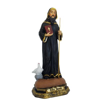São Bento Em Resina Importada 20cm