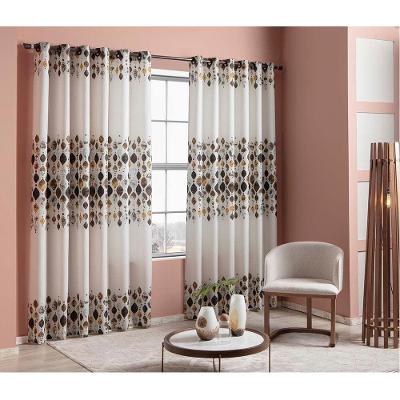 Cortina única Amã 24 Ilhoses 300x240cm Casa D'oro Sultan