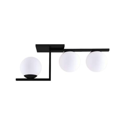 Luminária Plafon Startec Havana Triplo Globo 3xe27 Preto Bivolt