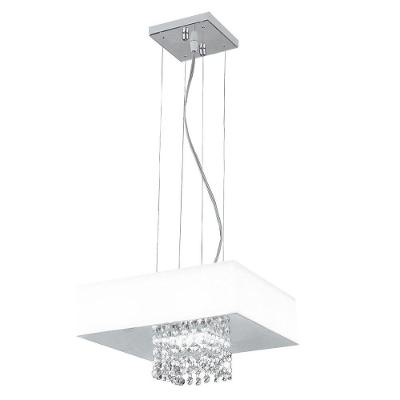 Pendente Vienna Led 1X20W 127V 6.400K Acrílico Bco 30X30cm