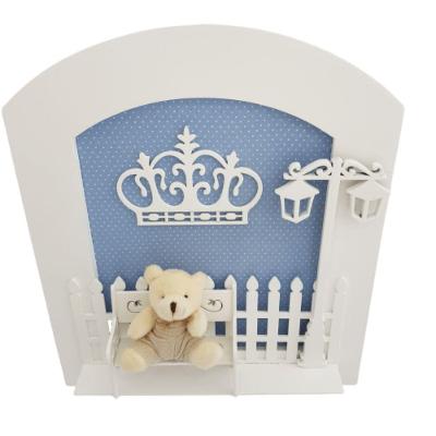Quadro Ursinho Mdf Azul