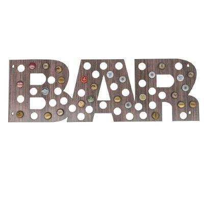 Quadro Decorativo Porta Tampinhas Vertical 20x60 Bar Drossi