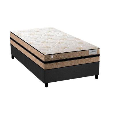 Cama Box Solteiro: Colchão Molas Ensacadas Plumatex Masterpocket Smart Milano + Base Gray(88X188)