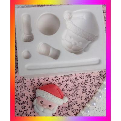 Molde Silicone Papai Noel 6,5cm 3d