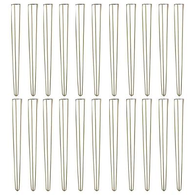 Kit 20 Pés De Metal 90 Cm Aparador E Mesa De Canto Dourado