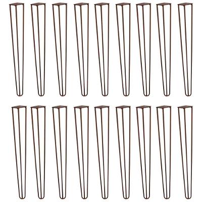 Kit 18 Pés De Metal 60 Cm Mesa De Canto Aparador Bronze