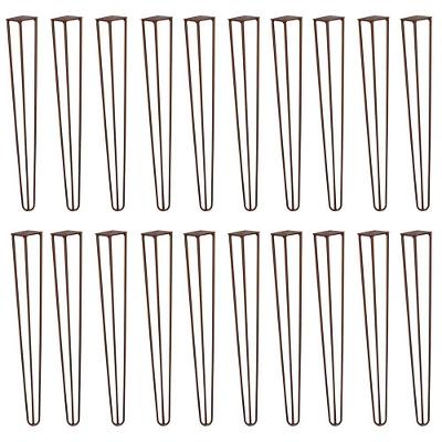 Kit 20 Pés De Metal 60 Cm Mesa De Canto Aparador Bronze