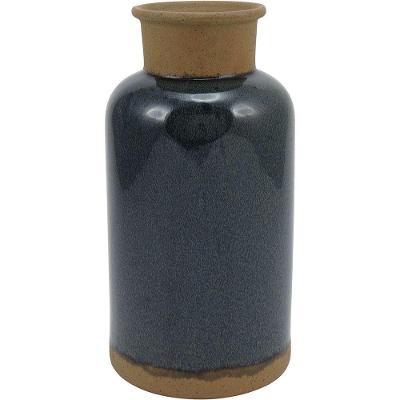 Moldova Garrafa Decorativa 31X16X16Cm Cerâmica Azul