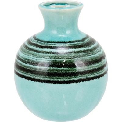 Tropez Vaso 21X17X17Cm Cerâmica Azul