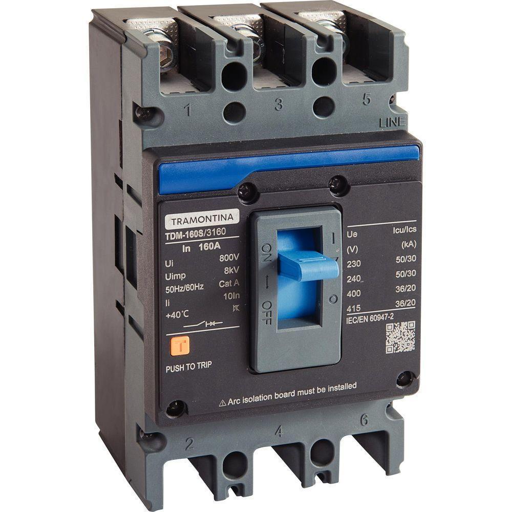 Caixa Moldada Tramontina Tdm 160s 3160 3p 160 A 50 Ka Tramontina - 1