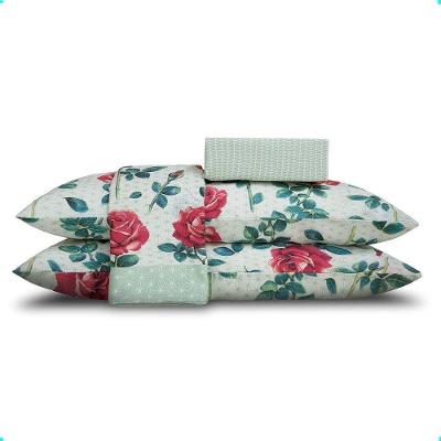 Jogo De Cama Queen Duplo 4 Peças Clara 250x240cm 140f Realce